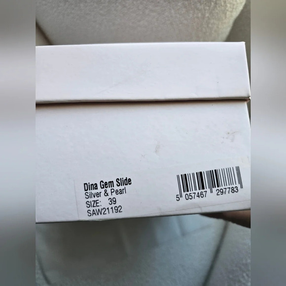 Sophia Webster, Dina Gem Slide, Silver & Pearl, Size 8/39 - NIB! - Picture 12 of 12